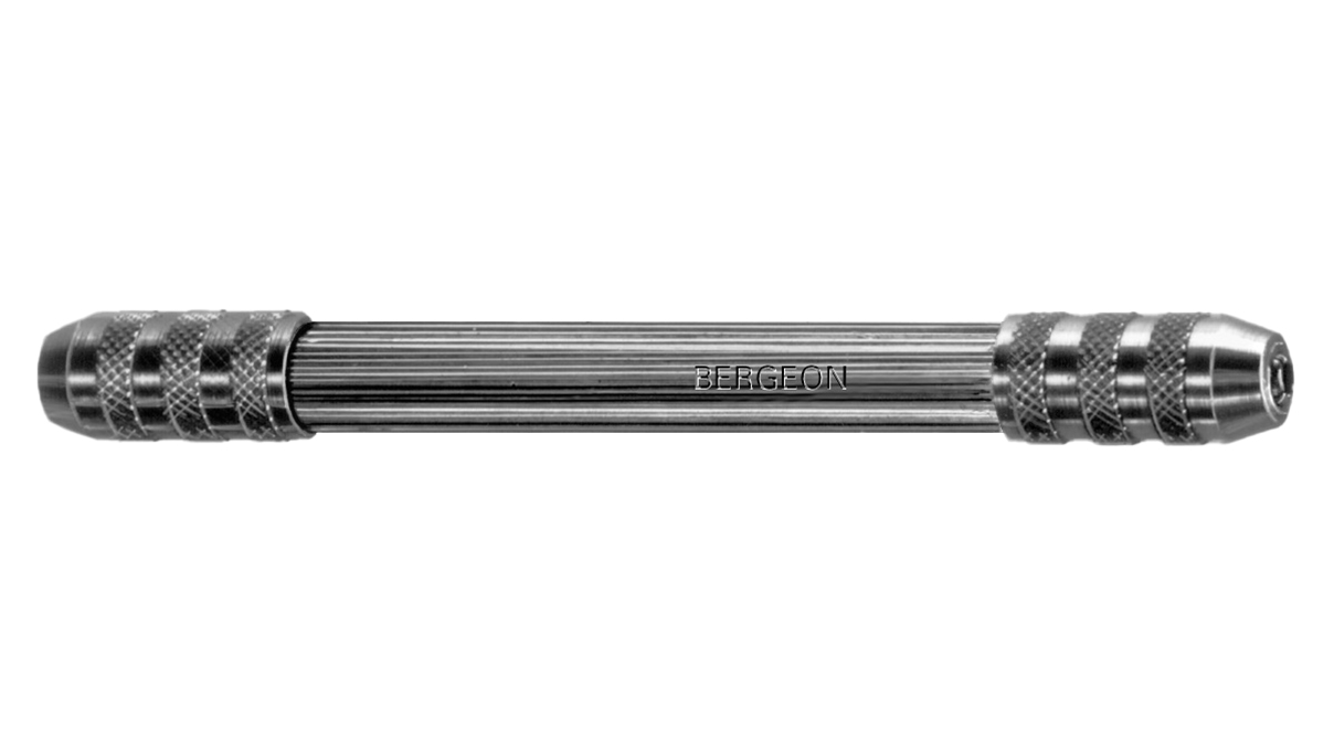 Bergeon 5679 - 2 Stiftenklöbchen, Spannweiten 0 - 1,5 / 1,9 - 3 mm, Länge 115 mm