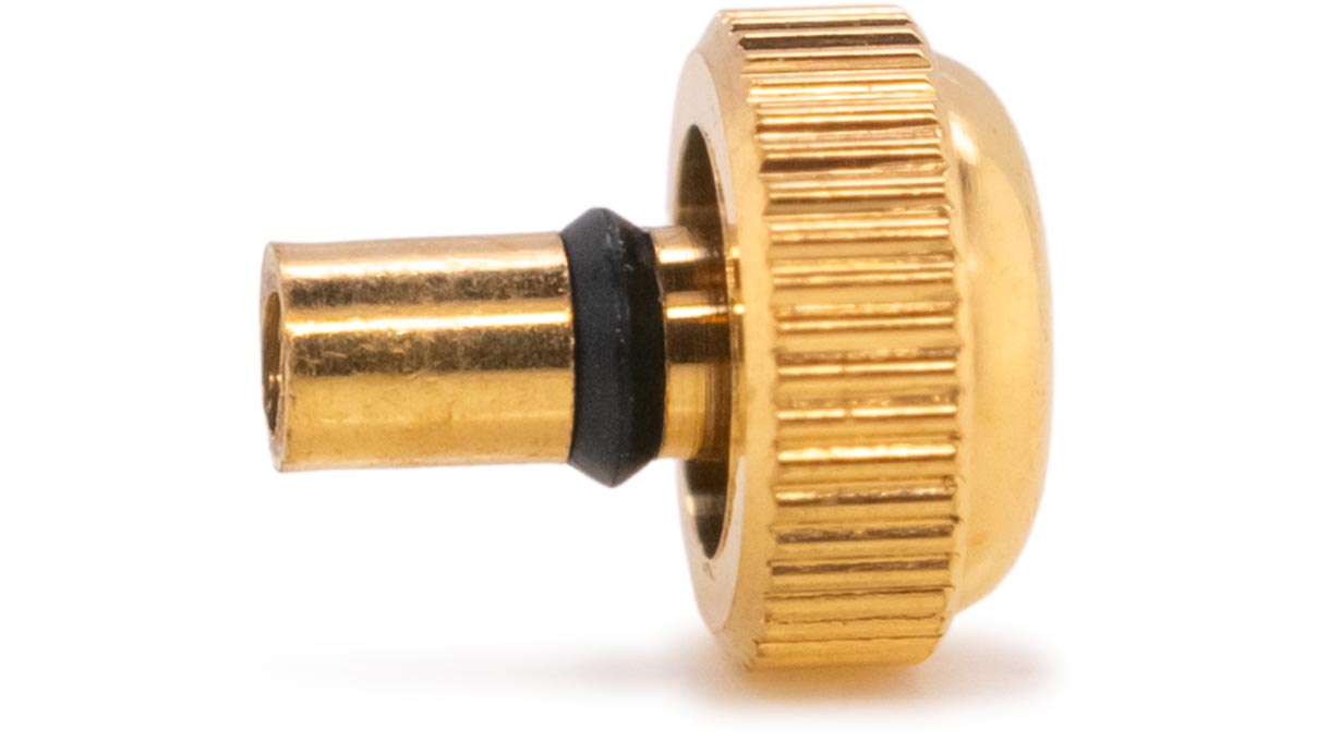 Wasserdichte Krone, Japanische Form, Edelstahl, Gelb, Kopf Ø 3 mm, Gewinde Ø 0,8 mm