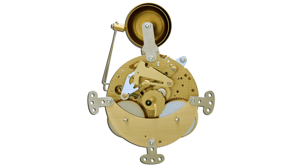 Mechanisches Austauschwerk für Großuhren, FHS 130-070, 2 Glocken oben Ø 42/46 mm