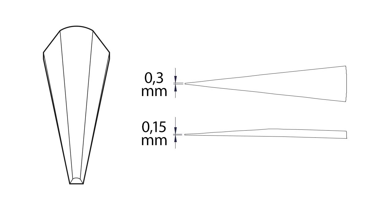 Beco Technic Pinzette, Form 27C, Messing, BRA, 130 mm