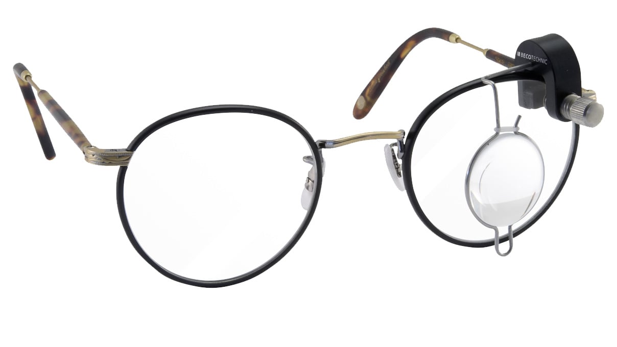 Magnifying glass for spectacles, 2,5x, right