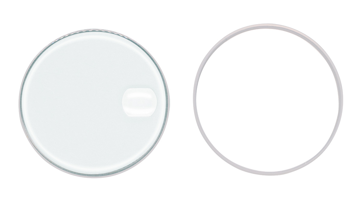Saphirglas mit Lupe für 295C inklusive Dichtung D 30,6 H 2,5 mm