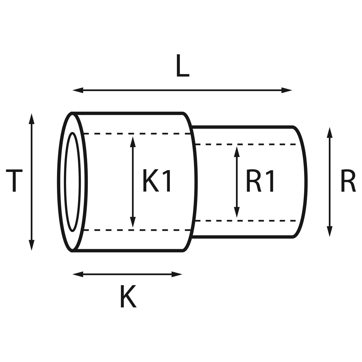 Gehäusetube Typ AS 13827, Tubus Ø 2,5 mm, Gesamtlänge 4,25 mm, für wasserdichte Kronen