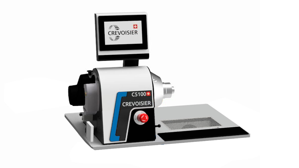 Crevoisier C5100: Universele afwerkmachine (M8) voor bevestiging op de werkbank (230 V), variabele
positie