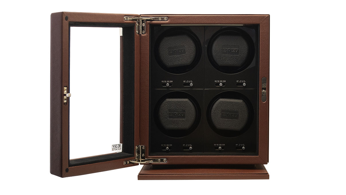 BLDC-B04 Watch winder for 4 watches, dark brown