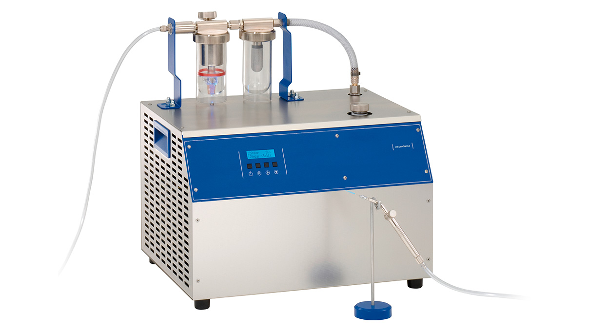 Mig-O-Mat Microflame 300, Gaslötgerät mit 300 l/h Gasproduktion, 1 bis 8 Arbeitsplätze möglich
Einsetzbare Düsen 1,8 bis 0,5 mm
