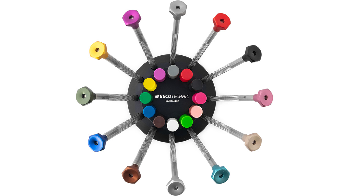 Rotary base with 12 Ergo screwdrivers, standard taper, Ø 0,6 - 3 mm Rotary base with 12 Ergo screwdrivers, standard taper, Ø 0,6 - 3 mm