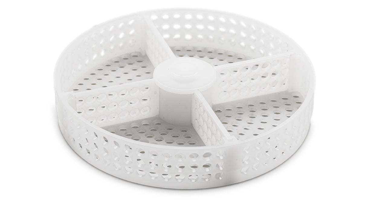 Horia PA 455-04-03 basket with 4 compartments, Ø 82 x 15,5 mm, holes Ø 3 mm