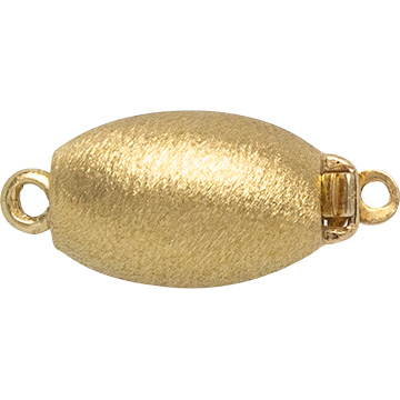 Barrel shape clasp 925/-silver gold plated, matt finish satin H 8 x W 14 x D 8 mm