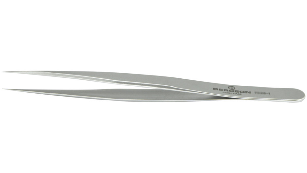 Bergeon 7028-1 pincet vorm 1, fijn, 100 % antimagnetisch