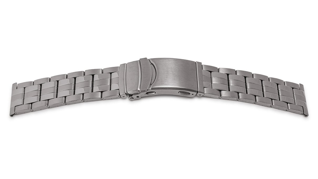 Uhrband Sport, Edelstahl, Breite 20 mm, Anstoß 22 mm, Länge 170 mm