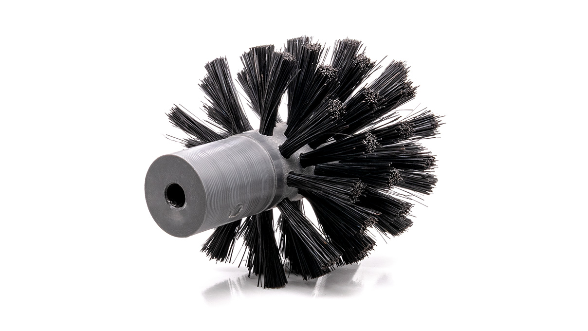 Becherbürste, rund, Ø 60 mm, schwarze Borsten 0,08 mm