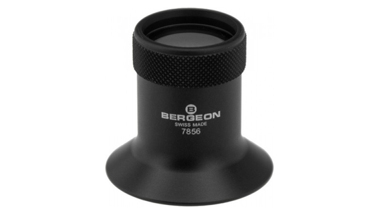 Bergeon 7856-3 horlogemaker's loupe, aluminium, zwart, 3,3x