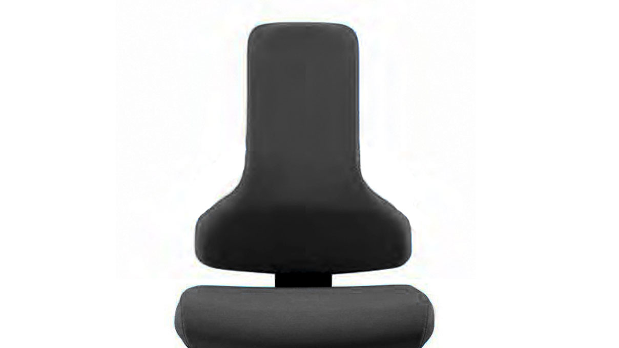 Dauphin-draaistoel, zithoogte 45-65 cm, King zwarte bekleding, Tec Profile, zachte wielen, Synchro-
Active-Balance, zwart onderstel, verschuifbare zitting (6 cm)