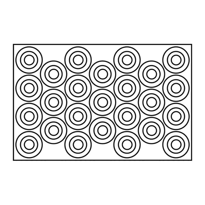 Cavity tray, plastic, 25 cavities Ø 31 x 4,5 mm
