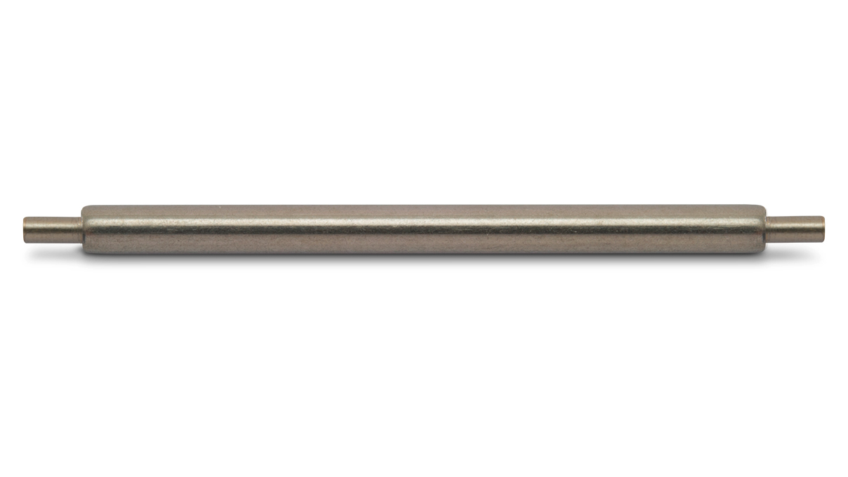 100 Federstege weiß, Rohr Ø 1,4 mm, Zapfen Ø 0,75 mm, Länge 23 mm, ohne Ansatz