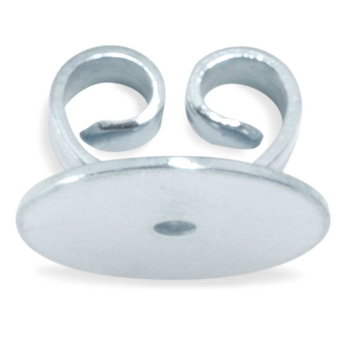 Klemm-Muttern mit Platte 925/- Silber Ø 14,0 mm