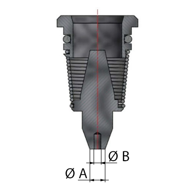 Pavix Einsatz aus Stahl T29, Ø innen 2,10 mm, Ø  außen 3,50 mm, für Pavix Zeigersetzer