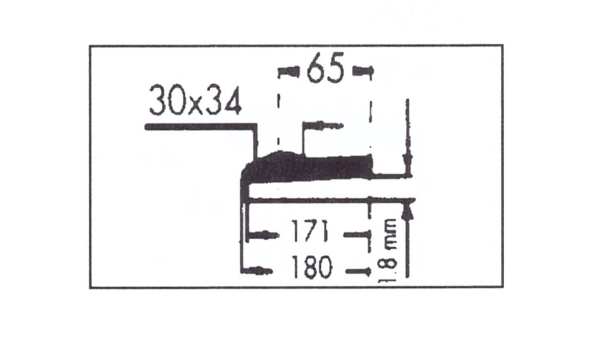 Cristal abatible con lupa Cyclop 122, réplica, plástico, Ø 18/17,1 mm, H 1,8 mm