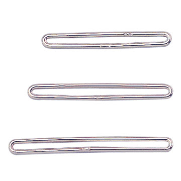 Stege für Perlarmbänder, Drahtform. Silber 925/- rhod. Innen:  14,5 mm Außen: 16,0 mm