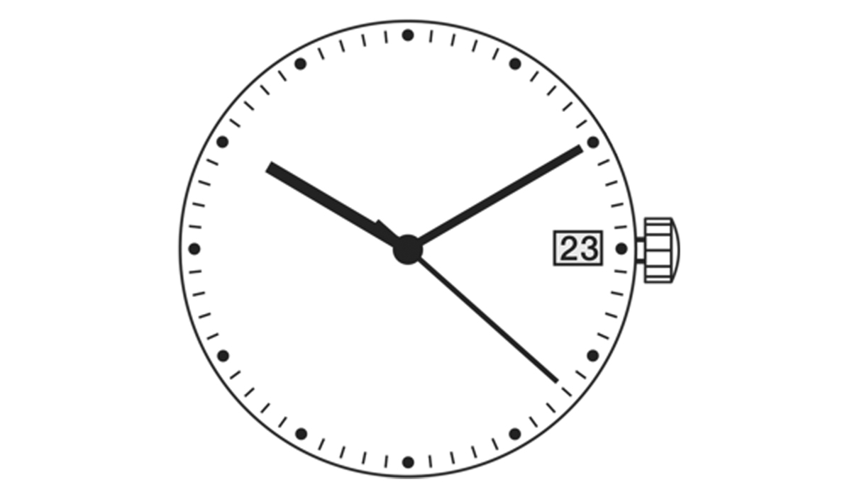 AU-Werk Ronda 6003.D 11 1/2''' DATE3, SC Quartz (373 | SR916SW)