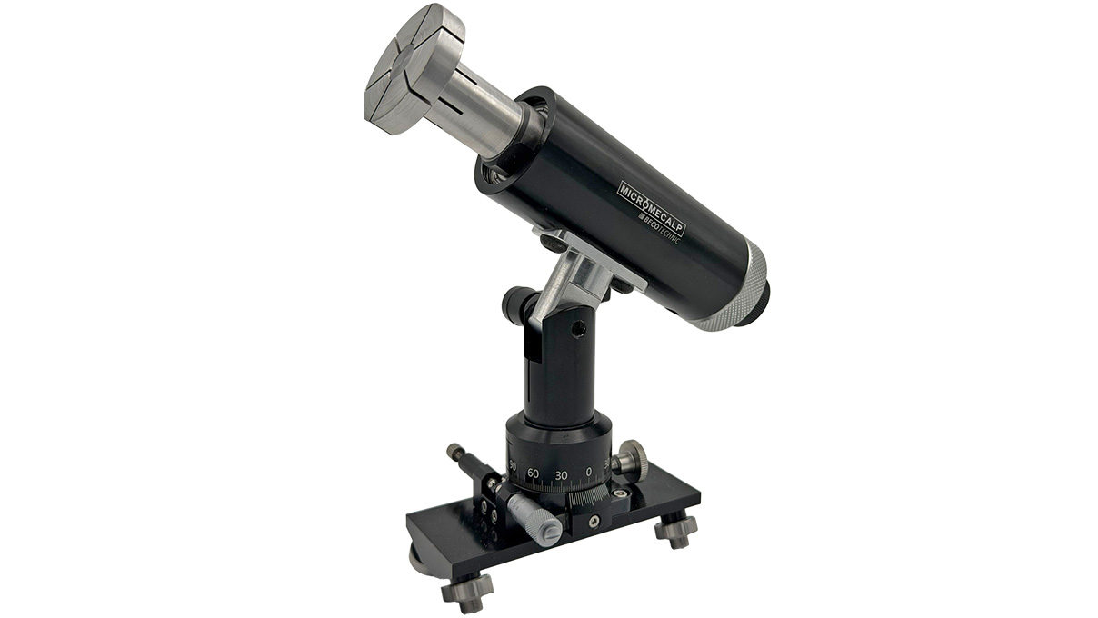 Micromecalp Lapino Lapidierschlitten mit mikrometrischer Einstellung und drei Standard-
Spannzangenfutter (Ø 40 mm, individuell anpassbar), M14x100-Gewinde zum Anbringen der Futtern