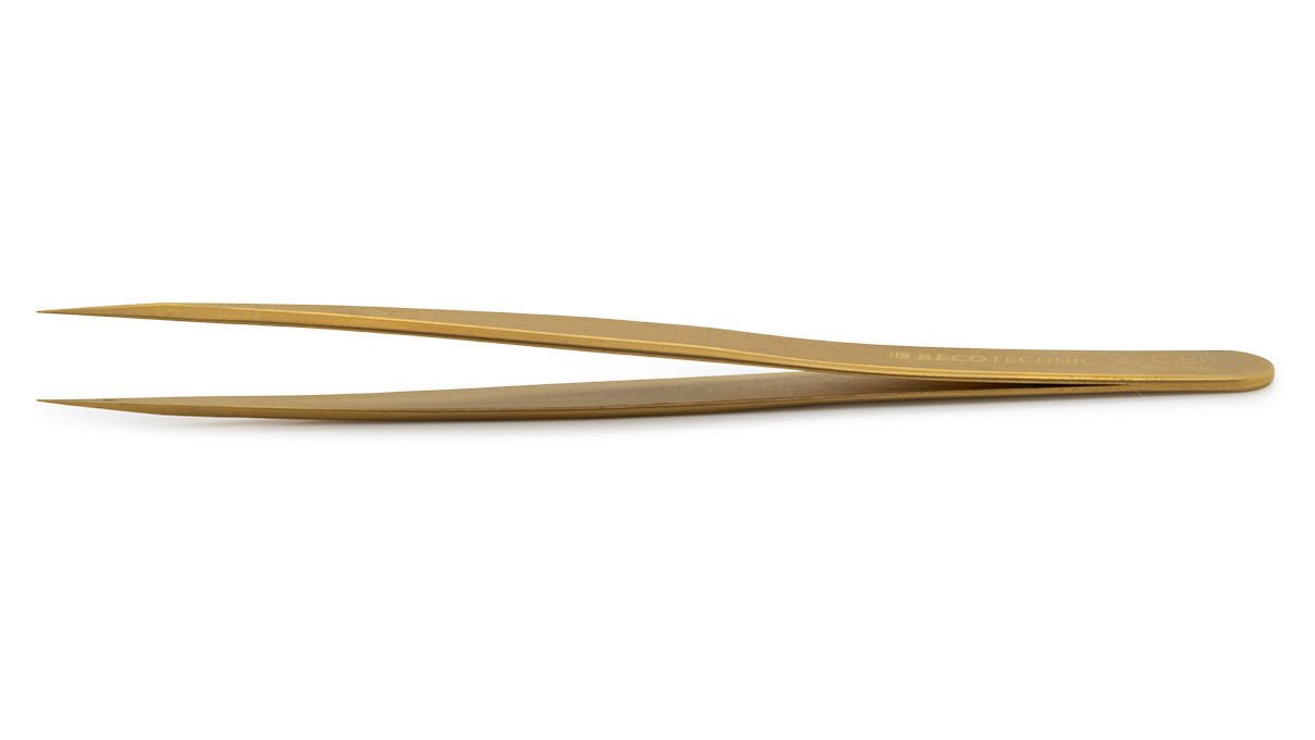 Beco Technic tweezers, Shape 27C, Brass, BRA, 130 mm