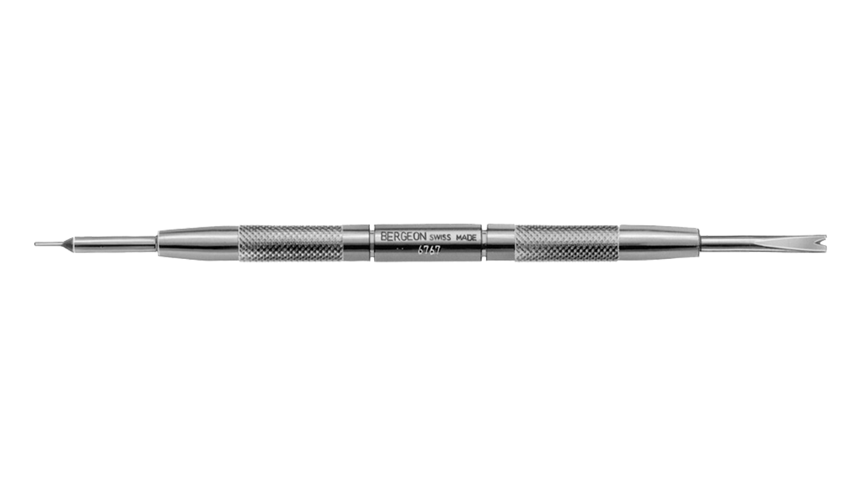 Bergeon 6767-F push-pin verwijderaar, met fijne vork, 145 mm