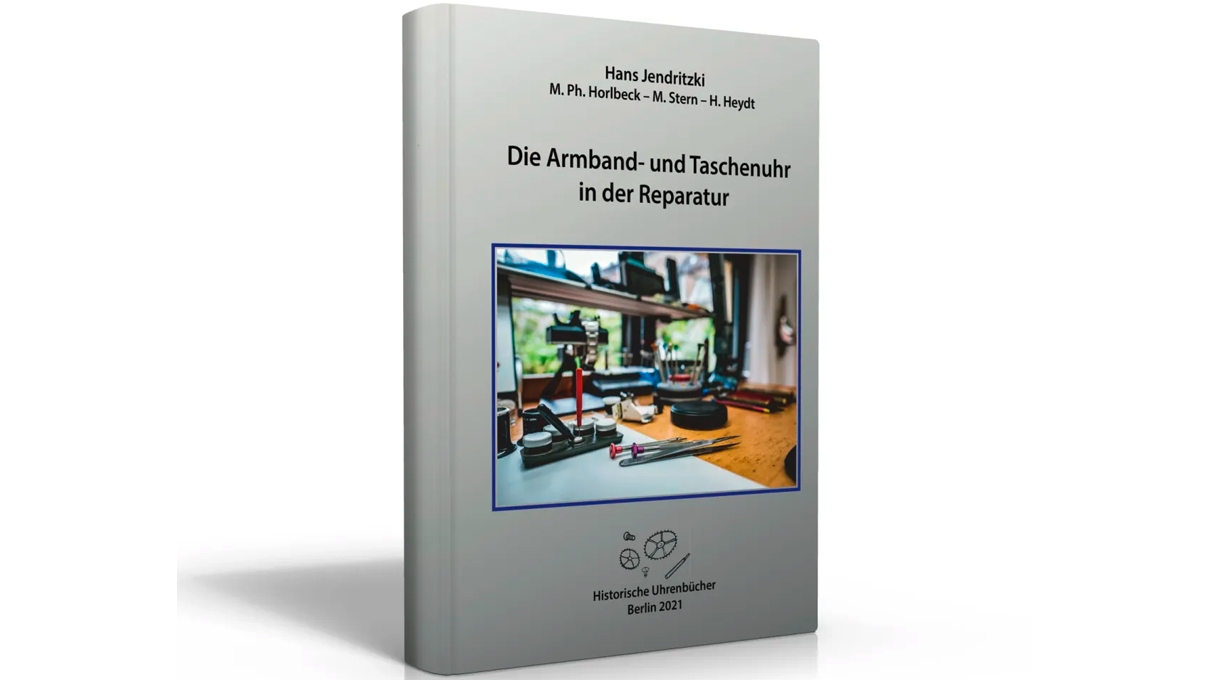 Vakboek “Die Armband- und Taschenuhr in der Reparatur”, nieuwe editie 2021, boek van Jendritzki,
Horlbeck, Stern, Heydt, ISBN 978-3-939315-23-0, Duitstalig