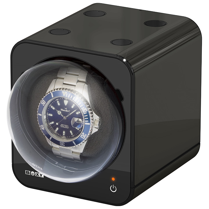 Boxy Fancy Brick watch winder, black, without adapter