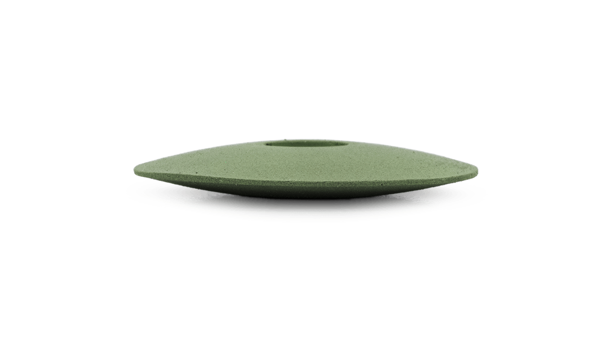 Polijster Eveflex, groen, lens, Ø 22 x 4 mm, zeer zacht, korrel fijn
