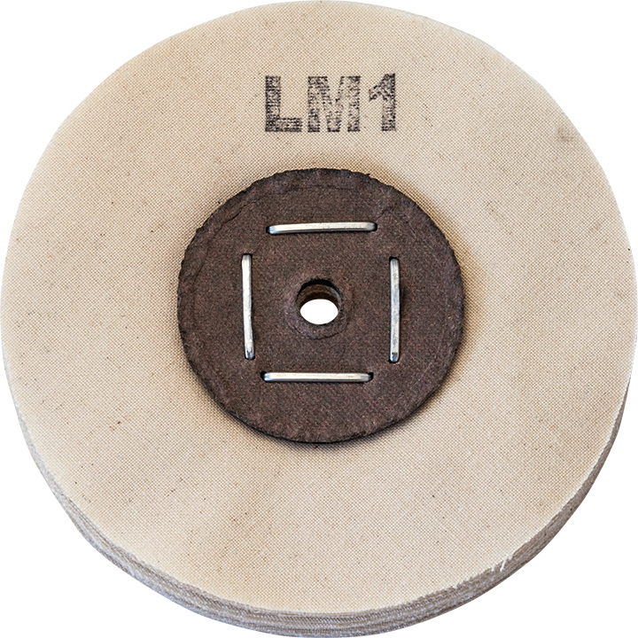 Merard Polierscheibe LM1, Baumwolle, natur, Ø 100 x 10 mm, Kartonkern