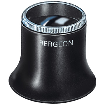 Bergeon 2611-N-3 Loep, met geschroefde ring, 3,3x vergroting