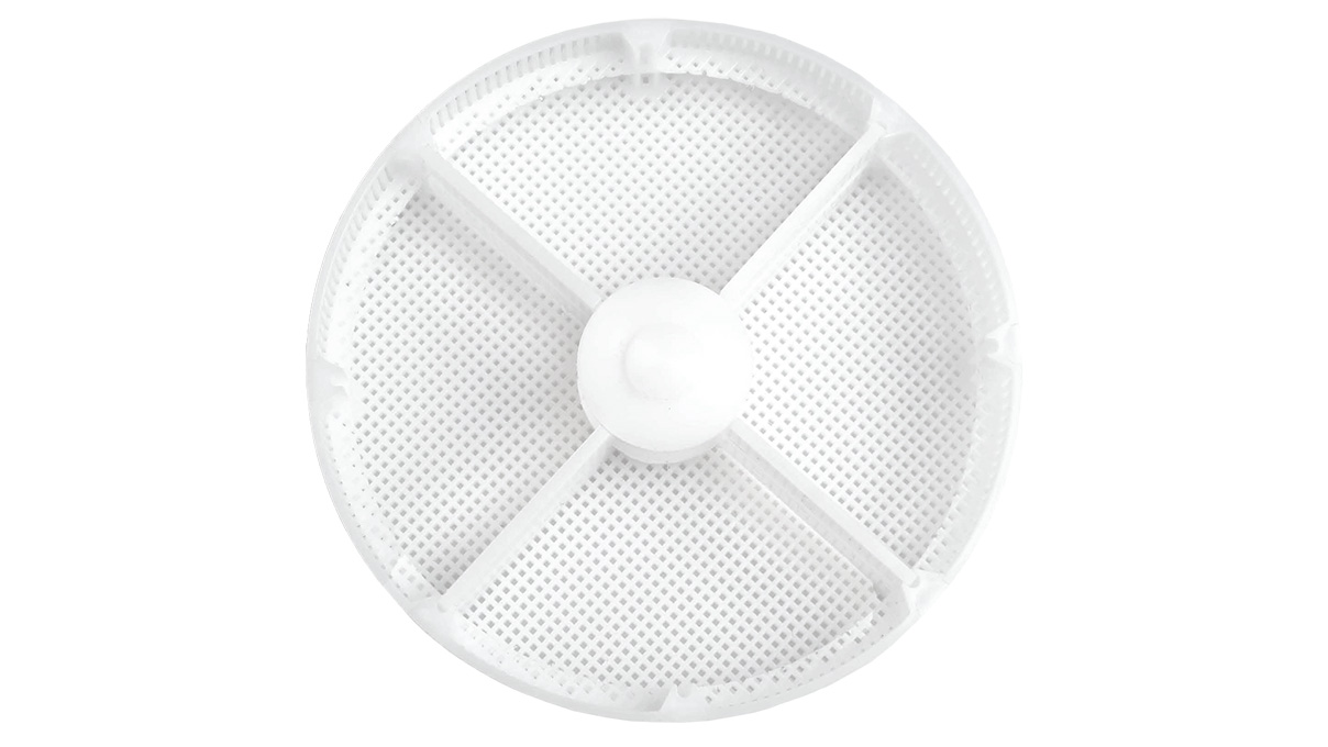 Mand, kunststof, hoogte 16 mm, Ø 80 mm, 4 onderverdeling