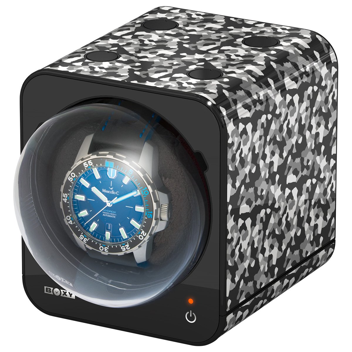 Boxy Fancy Brick watch winder, camouflage black/white, without adapter