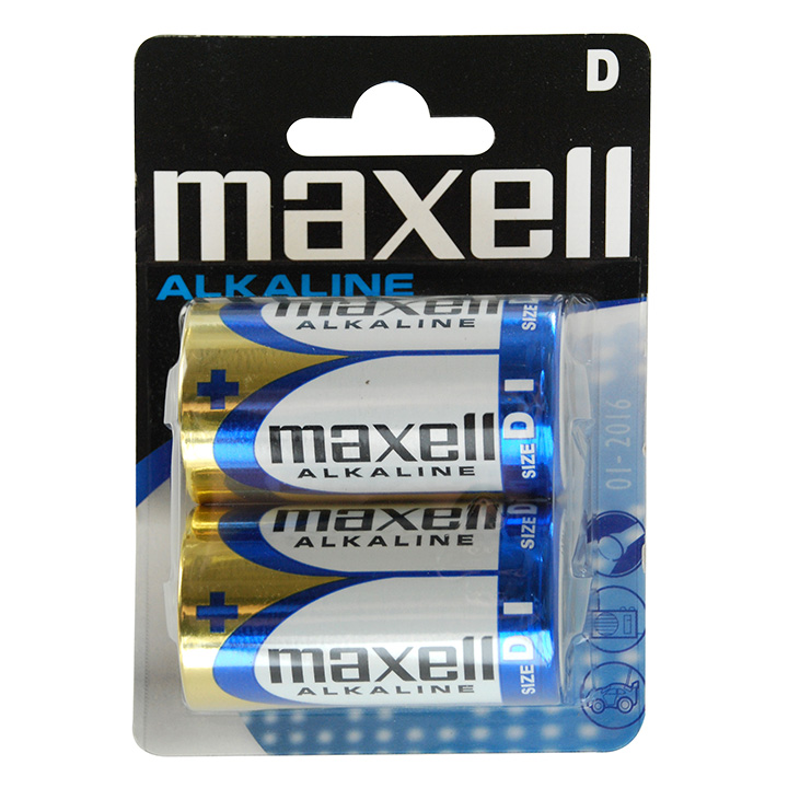 Maxell LR20 Alkaline 2er Blister, D Batterie