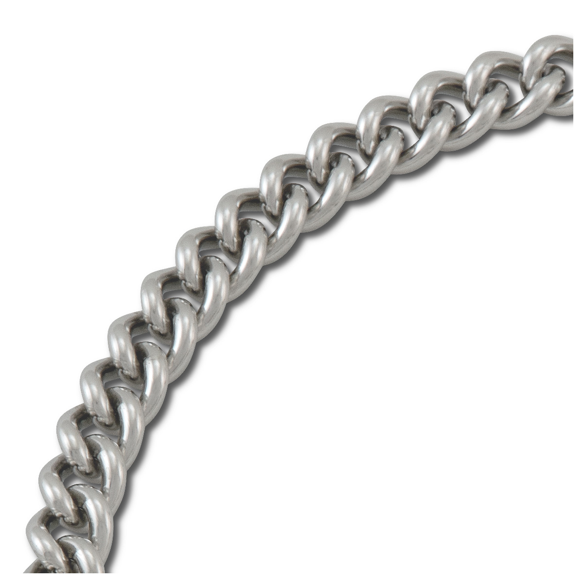 Pocket watch chain, nickel plated brass, length 30 cm