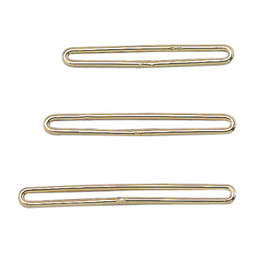 Stege für Perlarmbänder, Drahtform Silber verg. Innen: 7,5 mm Außen: 9,0 mm