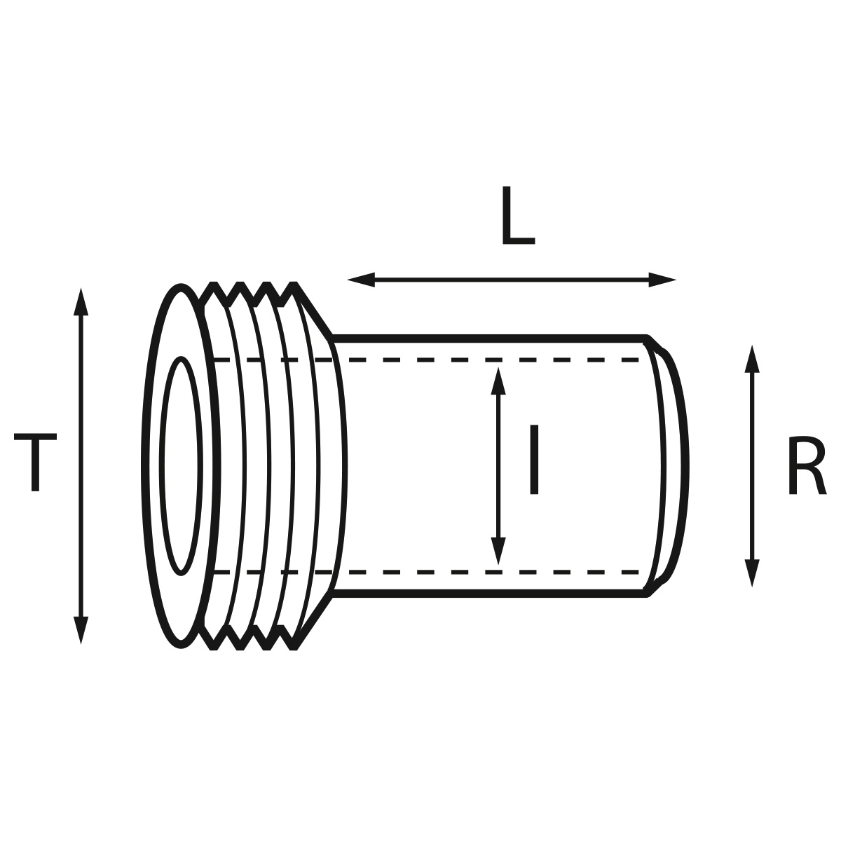 Gehäusetube Typ TSC für wasserdichte Krone