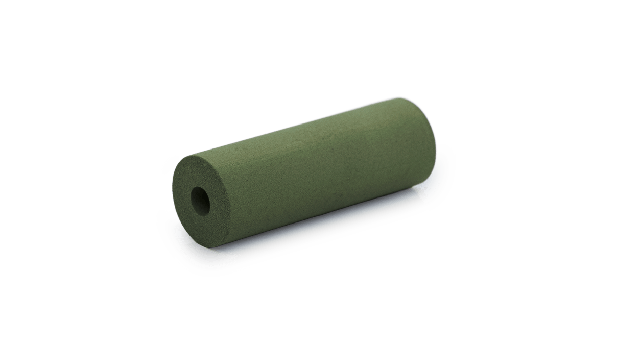 Polisher Eveflex, green, cylinder, Ø 7 x 20 mm, very soft, grain fine