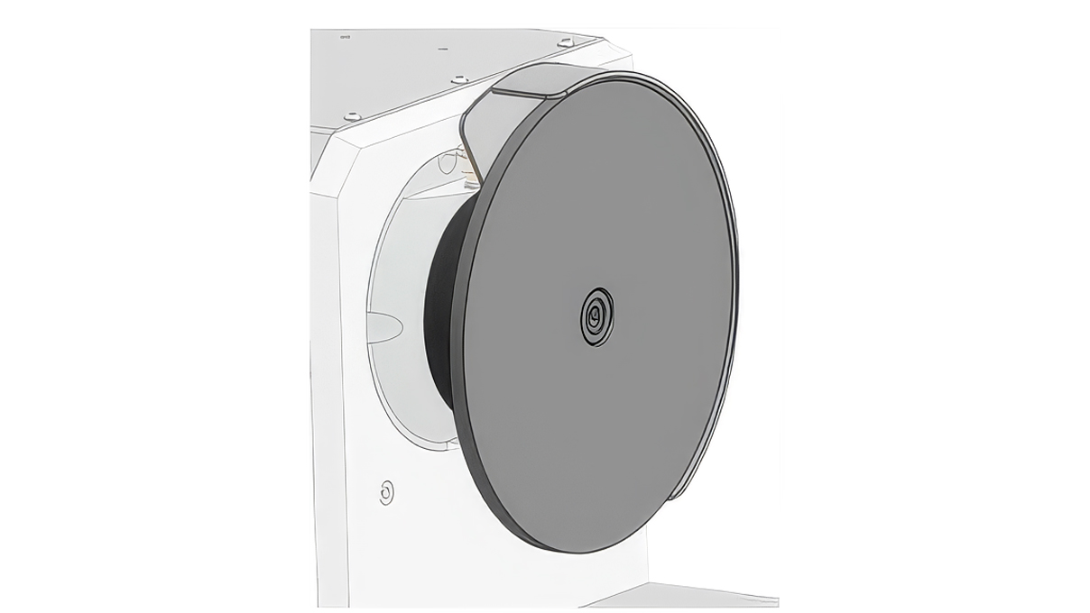 Lapping system with Ø 240 mm flat cast iron disc for Micromecalp machines, with protective cover
