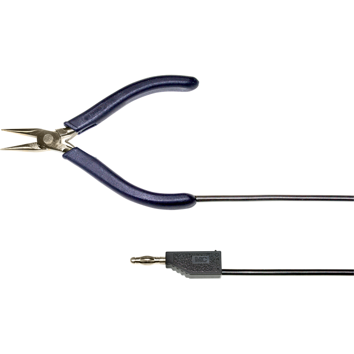 Lampert Flachspitzzange, Stecker 4 mm, Kabel 1 m