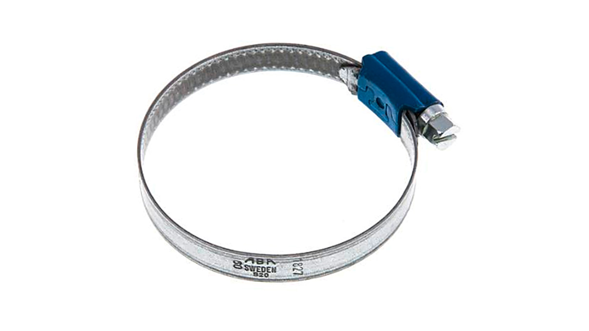9 mm hose clamp, clamping range Ø 40 – 60 mm, galvanized steel