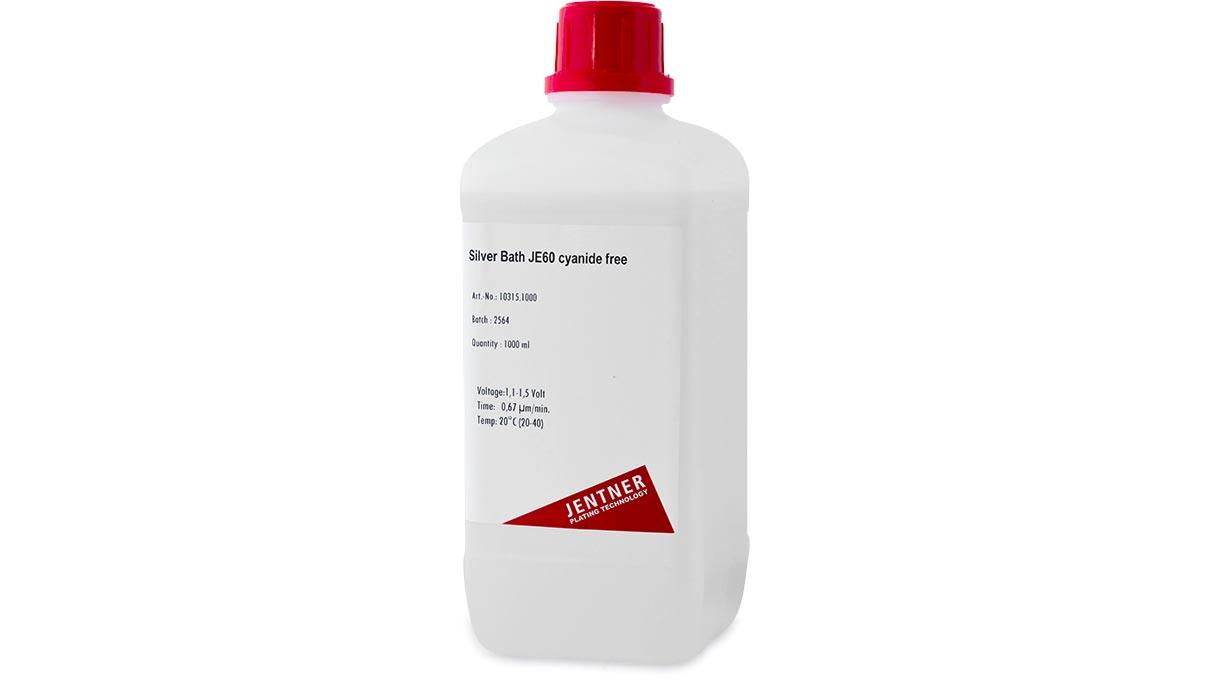 Zilverbad JE60 cyanidevrij, gebruiksklaar, 1 liter