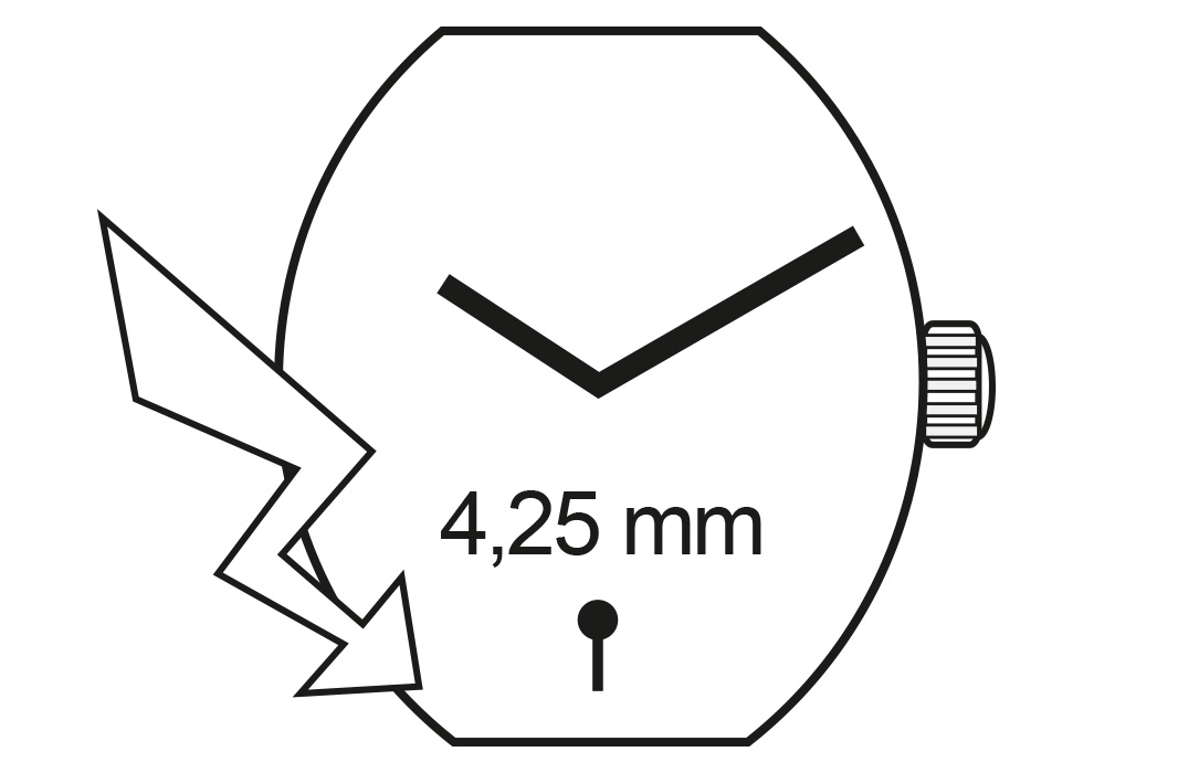 AU-Werk ETA 980.153 H1 5 1/2x6 3/4''' SS Quarz (317)