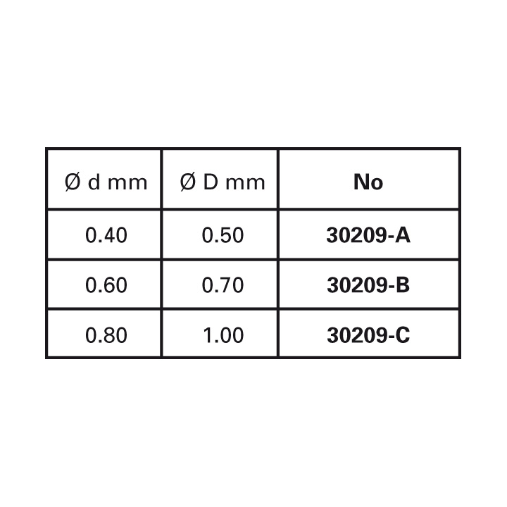 Bergeon umkehrbare Brosche für Schraubenausdreher, Enden je 0,80 mm, 1,00 cm