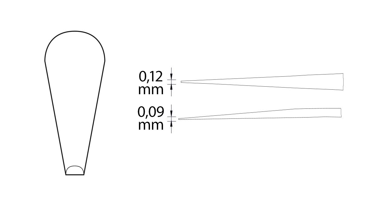 Beco Technic Pinzette, Form SS, Edelstahl, SA, 135 mm