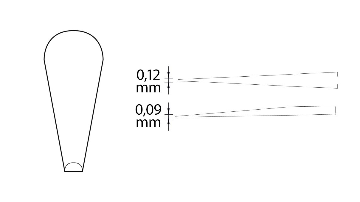 Beco Technic tweezers, Shape SS, Stainless steel, SA, 140 mm