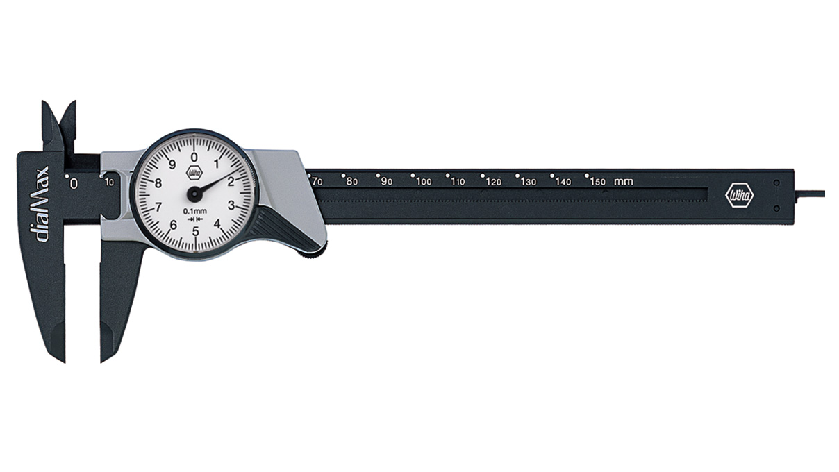 Sliding caliper dialMax, measuring range 150 mm, dial 0,1 mm, plastic