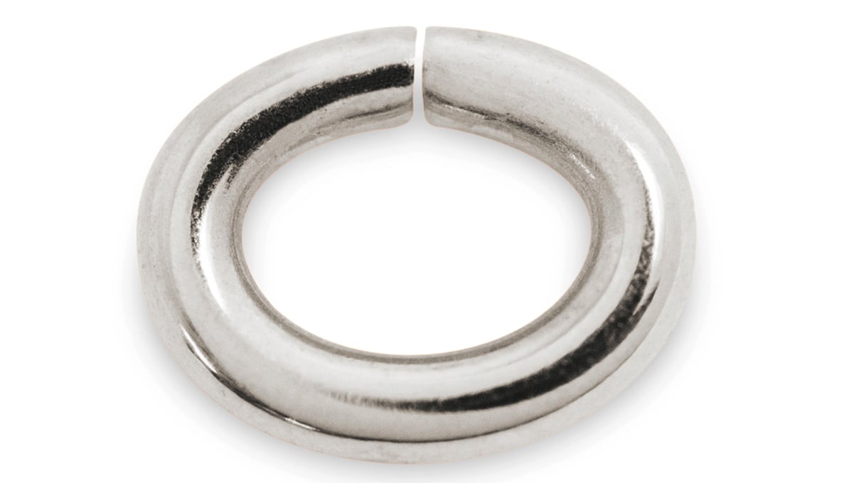Binderinge, oval, 925/- Silber, Ø 9 mm, Stärke 1,3 mm